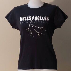 [VTG ‘02] Hell’s Belles AC/DC Tribute Black “Thunderstruck” Ladies Tee Size: L